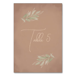 Numeração De Mesa Casamento Minimalista Boho Terracota