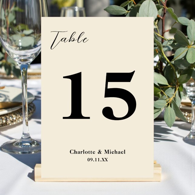 Numeração De Mesa Casamento Minimalista Branco Natural (Criador carregado)