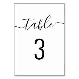 Numeração De Mesa Casamento Minimalista | Caligrafia Moderna Limpa
