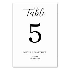 Numeração De Mesa Casamento Minimalista Clássico Branco Elegante