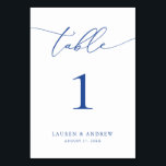 Numeração De Mesa Casamento Minimalista de Marselha Bleu | Personali<br><div class="desc">(**NOTA: Para solicitar,  basta ajustar o número da tabela (e o nome/data) e adicionar cada número ao carrinho separadamente. Em seguida,  faça check-out assim que terminar.) Belo,  elegante,  moderno e minimalista,  cartão de número de mesa. Totalmente personalizável com seus nomes (ou Nome do Evento) e Data.</div>