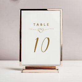 Numeração De Mesa Casamento Minimalista Elegante Dourado