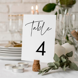 Numeração De Mesa Casamento minimalista moderno