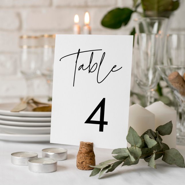 Numeração De Mesa Casamento minimalista moderno (Criador carregado)