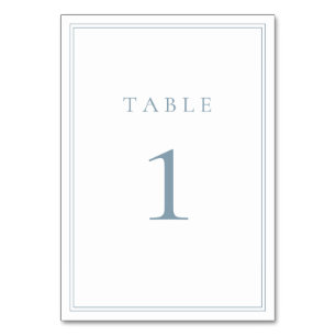 Numeração De Mesa Casamento Minimalista Moderno Dusty Blue