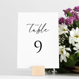 Numeração De Mesa Casamento Minimalista Moderno e Elegante