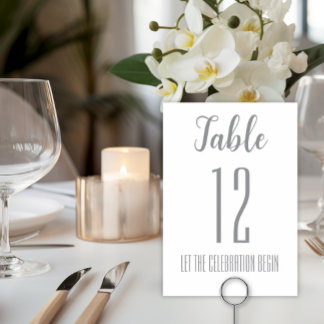 Numeração De Mesa Casamento Minimalista Moderno Número da Tabela