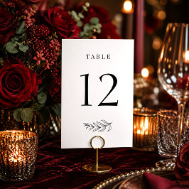 Numeração De Mesa Casamento Minimalista Moderno Preto e Branco