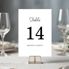 Numeração De Mesa Casamento Minimalista Simples E Limpo