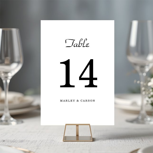 Numeração De Mesa Casamento Minimalista Simples E Limpo (Criador carregado)