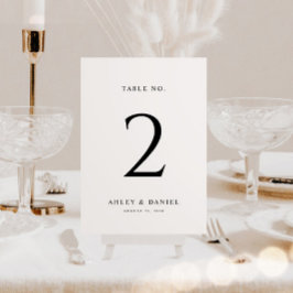 Numeração De Mesa Casamento mínimo clássico