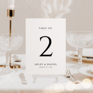 Numeração De Mesa Casamento mínimo clássico