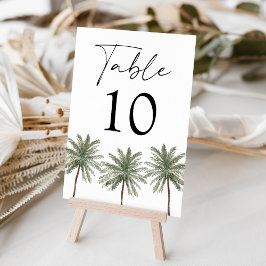 Numeração De Mesa Casamento Mínimo de Árvore Palm