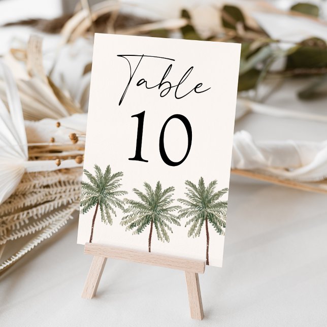 Numeração De Mesa Casamento Mínimo de Árvore Palm (Criador carregado)