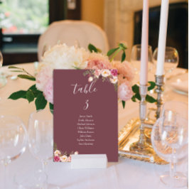 Numeração De Mesa Casamento Mínimo Rosa Espelho