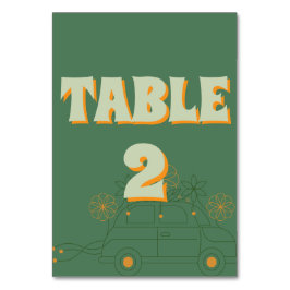 Numeração De Mesa Casamento Mínimo Verde Vosvos