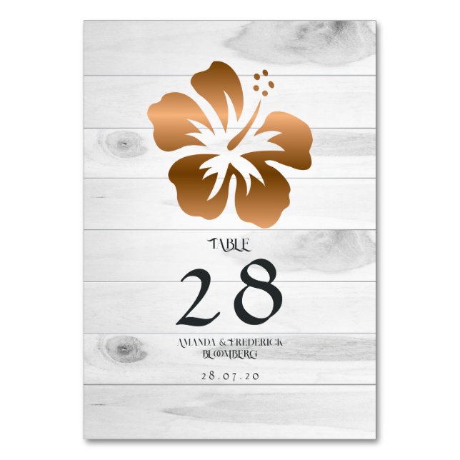 Numeração De Mesa Casamento Místico Tropical Rústico na Ilha (Frente)
