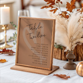 Numeração De Mesa Casamento Moderno com Terracota e Coração