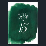 Numeração De Mesa Casamento Moderno de Watercolor Green<br><div class="desc">Casamento Moderno de Watercolor Green</div>