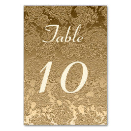 Numeração De Mesa Casamento Moderno Dourado Elegante