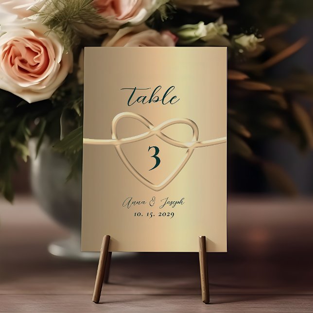 Numeração De Mesa Casamento Moderno e Elegante com Folha de Ouro (Criador carregado)