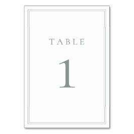 Numeração De Mesa Casamento Moderno e Minimalista Sage Green