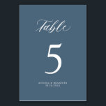 Numeração De Mesa Casamento Moderno Elegante Simples e Minimalista<br><div class="desc">Simples e Minimalista Dusty,  número da mesa de casamento azul. Por favor,  encontre mais designs e variações na minha loja de "blisswedingpaperie". E fique à vontade para me contactar para mais personalizações ou itens correspondentes.</div>