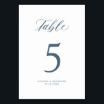 Numeração De Mesa Casamento Moderno Elegante Simples e Minimalista<br><div class="desc">Simples e Minimalista Dusty,  número da mesa de casamento azul. Por favor,  encontre mais designs e variações na minha loja de "blisswedingpaperie". E fique à vontade para me contactar para mais personalizações ou itens correspondentes.</div>