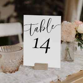 Numeração De Mesa Casamento Moderno Preto e Branco