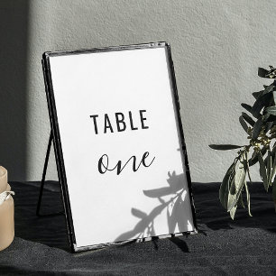Numeração De Mesa Casamento moderno simples tipografia minimalista l
