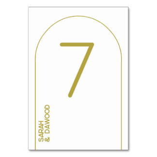 Numeração De Mesa Casamento Muçulmano Elegante e Minimalista Branca