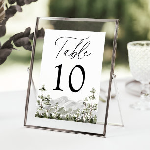 Numeração De Mesa Casamento na Floresta de Sempre-Vivas da Montanha