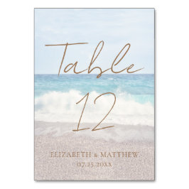 Numeração De Mesa Casamento na Praia Casamento à Beira-Mar/Casamento