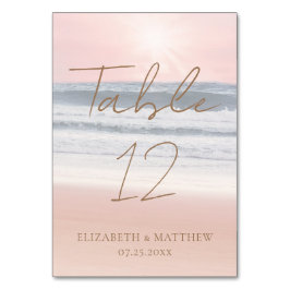 Numeração De Mesa Casamento na Praia do Pôr do Sol