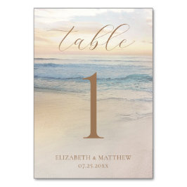 Numeração De Mesa Casamento na Praia do Pôr do Sol