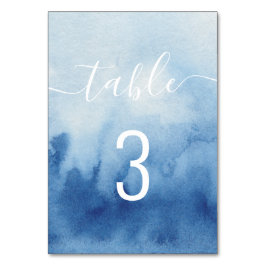 Numeração De Mesa Casamento náutico azul náutico. Script moderno