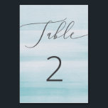 Numeração De Mesa Casamento Náutico Blue Watercolor. Praia Minimalis<br><div class="desc">Mande seus convidados em estilo com este cartão azul da mesa de casamento. Apresentando uma tipografia elegante e um fundo inspirado em náutica suave, esta design é perfeita para casamentos costeiros, costeiros, iates clube ou praia. Os tons azuis frescos fazem dela uma escolha versátil para temas náuticos, casamentos de destino...</div>