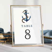 Casamento Náutico com Corda de Âncora Azul Naval R