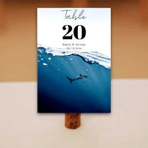 Numeração De Mesa Casamento Náutico de Praia marinho Azul Submarino