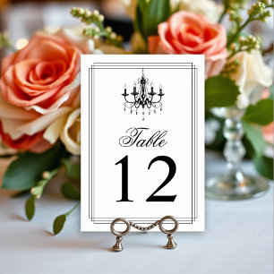 Numeração De Mesa Casamento negro, branco, de candelabro, velho dinh