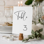 Numeração De Mesa Casamento negro e branco elegante e moderno<br><div class="desc">Uma tipografia moderna para a sua papelaria de casamento: escolha esta suíte de casamento simples e elegante. Totalmente personalizável: você pode alterar o plano de fundo e a cor do texto conforme desejar.</div>