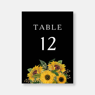 Numeração De Mesa Casamento Negro Floral Elegante