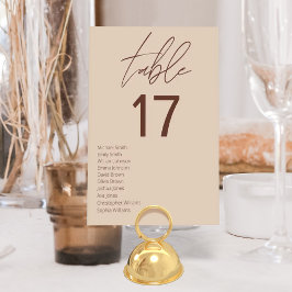 Numeração De Mesa Casamento Neutral Minimalista Terracotta Boho