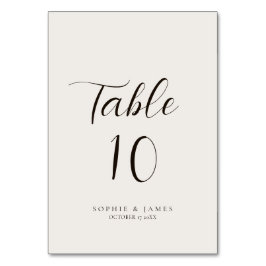 Numeração De Mesa Casamento Neutro Moderno Minimalista