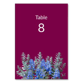 Numeração De Mesa Casamento no inverno brilhante com Bluebonnet