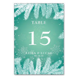 Numeração De Mesa Casamento no inverno Elegante