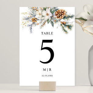Numeração De Mesa Casamento no inverno Floral Rustic