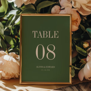 Numeração De Mesa Casamento Nomes Personalizados Elegantes Minimalis