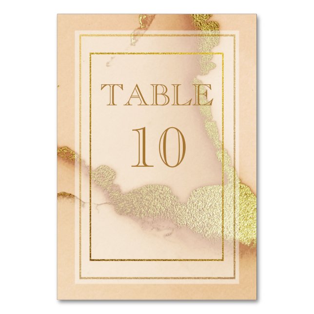 Numeração De Mesa Casamento 💡 Óleo Coral Moderno (Frente)