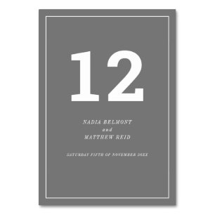 Numeração De Mesa Casamento ou evento de texto vertical mínimo em c